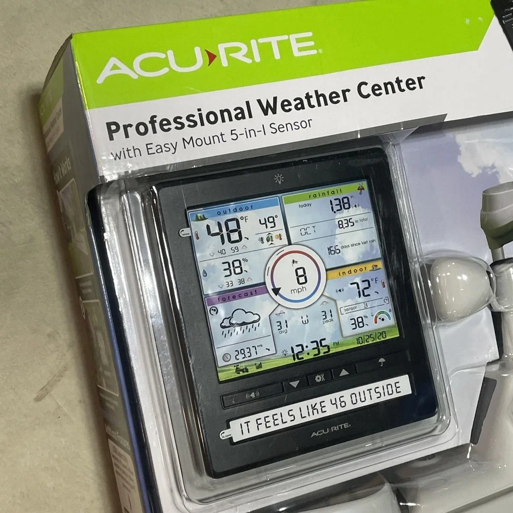 NEW AcuRite Professional Weather Center w/ Easy Mount 5-in-1 Sensor Sealed Box